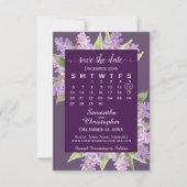 Aquarellbilder und Lila Hochzeit Save The Date (Vorderseite)