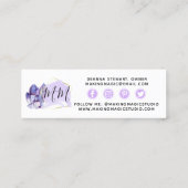 Aquarellbilder und Minimalistische Social Media Mini Visitenkarte (Rückseite)