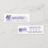 Aquarellbilder und Minimalistische Social Media Mini Visitenkarte (Vorne/Hinten)