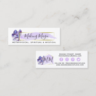 Aquarellbilder und Minimalistische Social Media Mini Visitenkarte