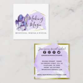 Aquarellbilder und Minimalistische Social Media Quadratische Visitenkarte