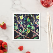 Aquarellbilder und Schmetterlinge Serviette (Beispiel)