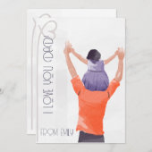 Aquarellbilder Vater und Tochter Feiertagskarte (Vorne/Hinten)