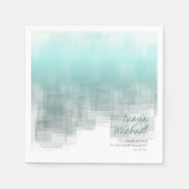 Aquarellbilder Vielen Dank Aquamarin ID774 Serviette (Vorderseite)