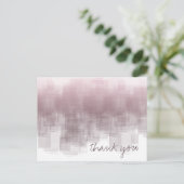 Aquarellbilder Vielen Dank Mauve ID774 Postkarte (Stehend Vorderseite)