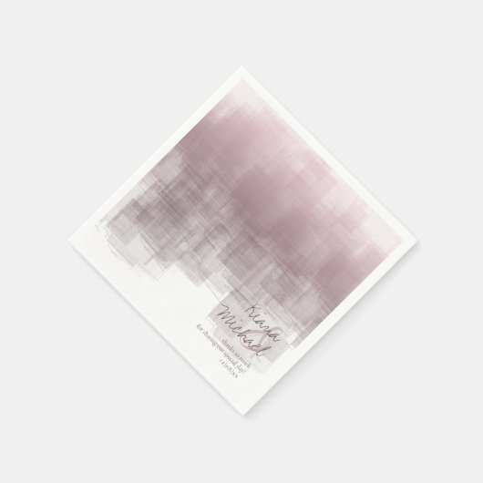 Aquarellbilder Vielen Dank Mauve ID774 Serviette (Ecke)