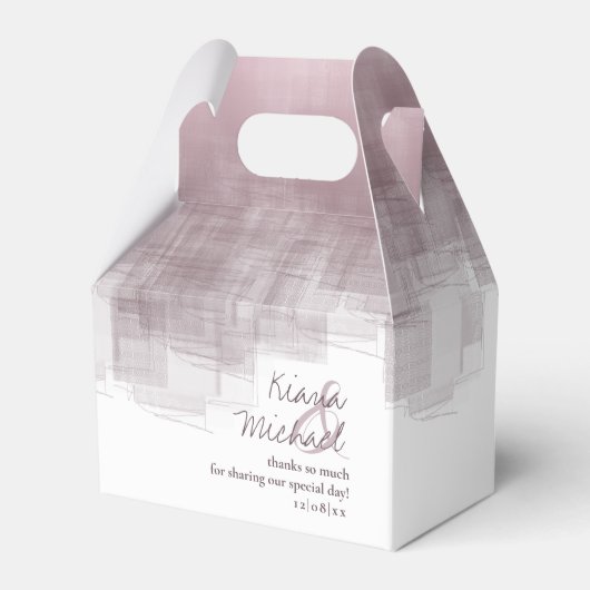 Aquarellbilder Vielen Dank Mauve V2 ID774 Geschenkschachtel (Vorderseite)