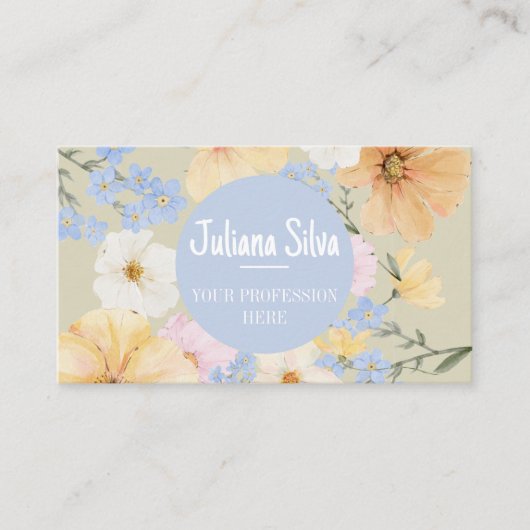 Aquarellbilder Visitenkarte (Vorderseite)