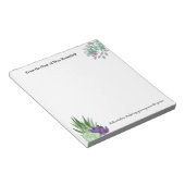 Aquarellbilder vom Schreibtisch des Lehrers Notizblock (angewinkelt)