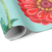 Aquarellbilder von roten Blume. nahtlos Geschenkpapier (Rolleneckpunkt)