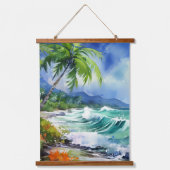 Aquarellbilder Wandteppich Mit Holzrahmen (Vorderseite)