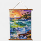 Aquarellbilder Wandteppich Mit Holzrahmen (Vorderseite 2)