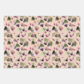 Aquarellbilder Weiß und Gelb Ocker und Rot Geschenkpapier Set (Vorderseite 3)