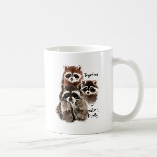 Aquarellbilder zusammen machen wir ein Familienang Kaffeetasse (Rechts)