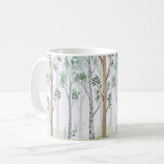 Aquarellbilderwald. Kinder Kaffeetasse (Vorderseite Links)