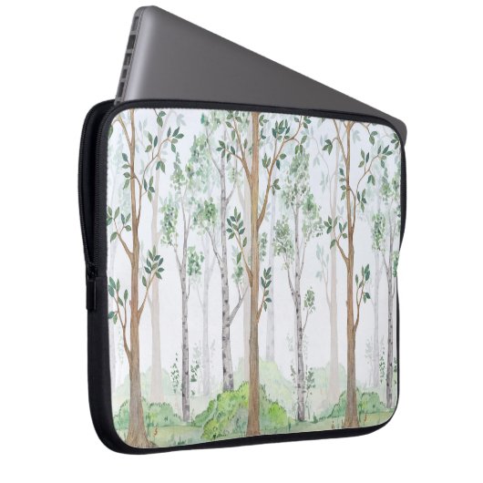 Aquarellbilderwald. Kinder Laptopschutzhülle (Vorne Rechts)