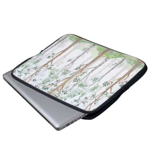 Aquarellbilderwald. Kinder Laptopschutzhülle (Vorne Knopf)