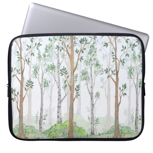 Aquarellbilderwald. Kinder Laptopschutzhülle (Vorderseite)