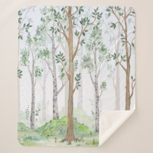 Aquarellbilderwald. Kinder Sherpadecke