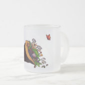 Aquarellbildfüllerhorn-Blume Mattglastasse (VorderseiteRechts)