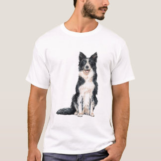 Aquarellbinderkollie für Hundebesitzer Long Sleev T-Shirt