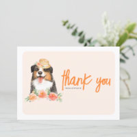 Aquarellbinderkollie Peach Blume Geburtstag