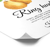 Aquarellbirnen Brautparty Ringjagd Poster (Ecke)