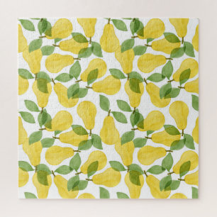 Aquarellbirnen: Handgemalt Puzzle