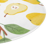 Aquarellbirnen Vintages Fruchtmuster Schneidebrett (Ecke)