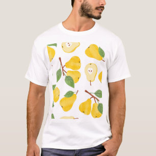 Aquarellbirnen Vintages Fruchtmuster T-Shirt