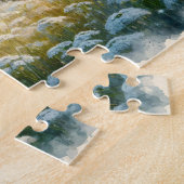 Aquarellbison Weiße Wildblumen Puzzle (Seite)