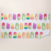 Aquarellbläschen Strandtuch (Vorderseite)