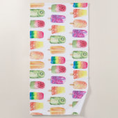 Aquarellbläschen Strandtuch (Vorderseite)