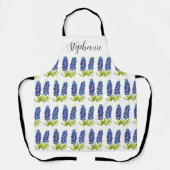 Aquarellbläschen Texas Blume Blauer Blütenblättrig Schürze (Vorderseite)