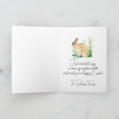 Aquarellblase im Blumengarten Gewohnheitsbild Oste Feiertagskarte (Innenseite)