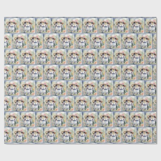 Aquarellblase mit Bonnet Geschenkpapier (Flach)