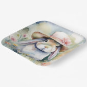 Aquarellblase mit neuem Hut Pappteller (Gewinkelt)