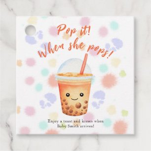Aquarellblase Tee Pop! Wenn sie Pop! Geschenkanhänger