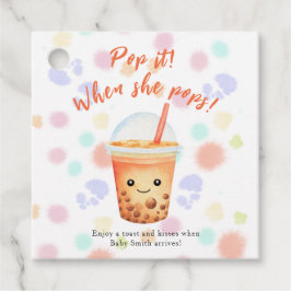 Aquarellblase Tee Pop! Wenn sie Pop! Geschenkanhänger