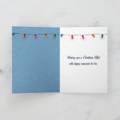 Aquarellblase und Schneeauge Feiertagskarte (Innenseite)