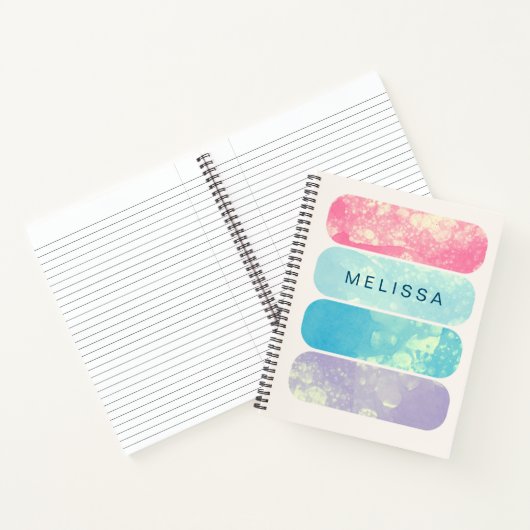Aquarellblasen ⎢ Monogram-Notebook Notizblock (Innenseite)