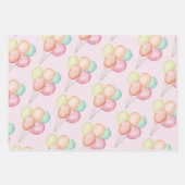 Aquarellblasen Rosa Geschenkpapier Set (Vorderseite)