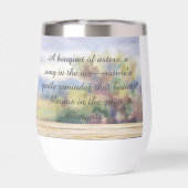 Aquarellbläser und Chickadeziffer Wasserflasche (Rückseite)