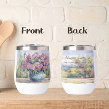 Aquarellbläser und Chickadeziffer Wasserflasche