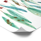 Aquarellblätter Poster (Ecke)