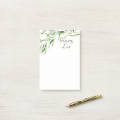 Aquarellblätterblätter, 4" x 6" post-it klebezettel (Auf Schreibtisch)