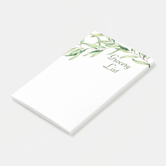 Aquarellblätterblätter, 4" x 6" post-it klebezettel (angewinkelt)