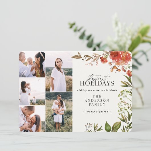 Aquarellblätterjugend mehrjährig Weihnachten im Fo (Stehend Vorderseite)