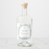 Aquarellblätterung Taufe Alkoholflaschenetikett (Vorderseite)