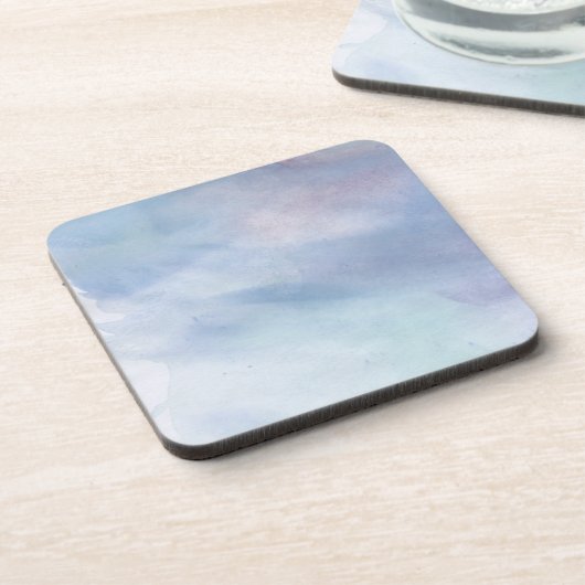 Aquarellblau 2 getränkeuntersetzer (Linke Seite)